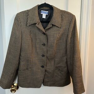 Houndstooth Pendleton Wool Blazer